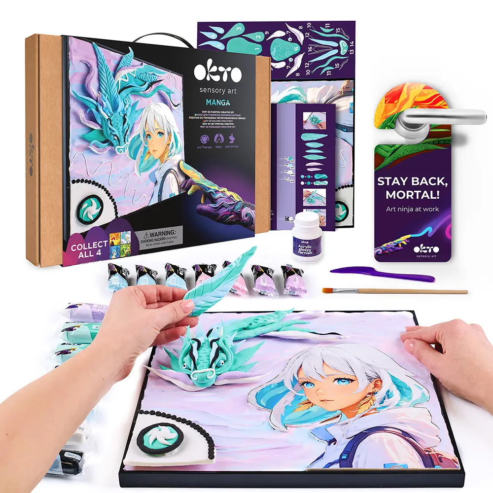 Volumetrisches 3D-Gemälde Manga „Luft” - View 1