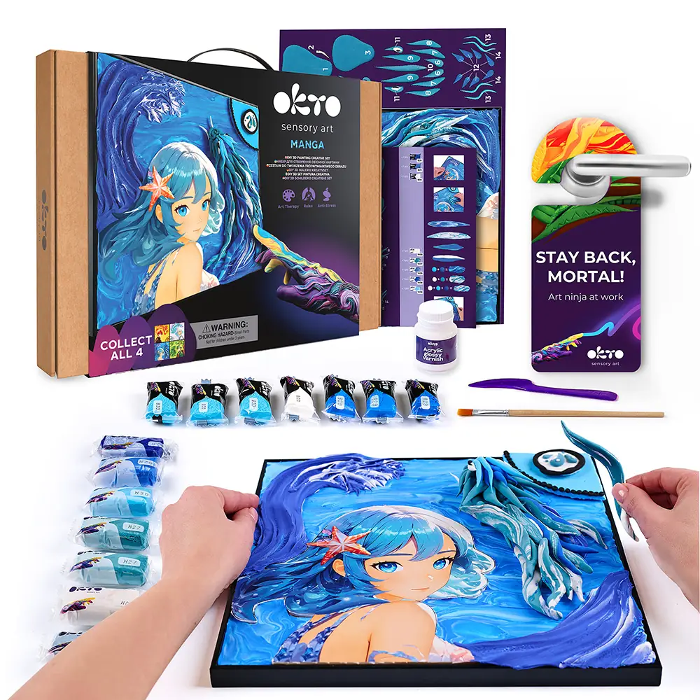 Volumetrisches 3D-Gemälde Manga „Wasser” - View 1