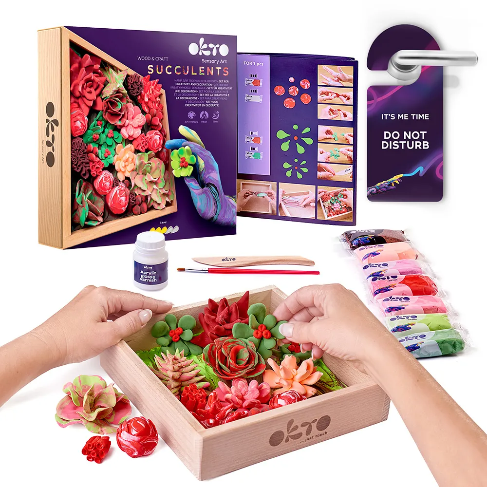 Sukkulenten aus Luftknete „Leidenschaft” - View 1